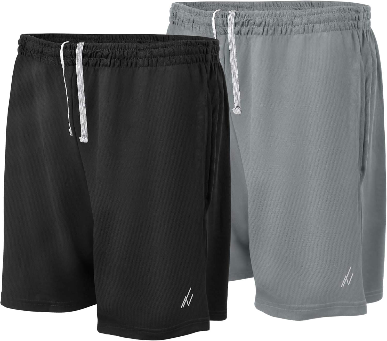 NY Threads Mens Athletic Shorts 2 Pack Quick Dry Lightweight Running Workout Gym Shorts with Pockets